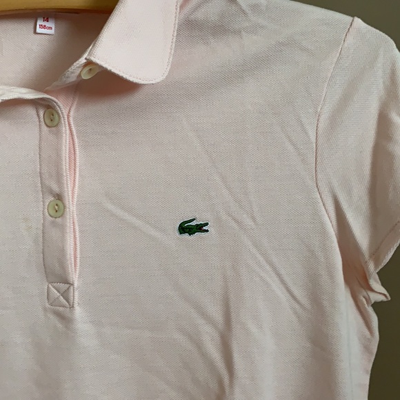 Baby Pink Lacoste Polo Shirt - Picture 2 of 5